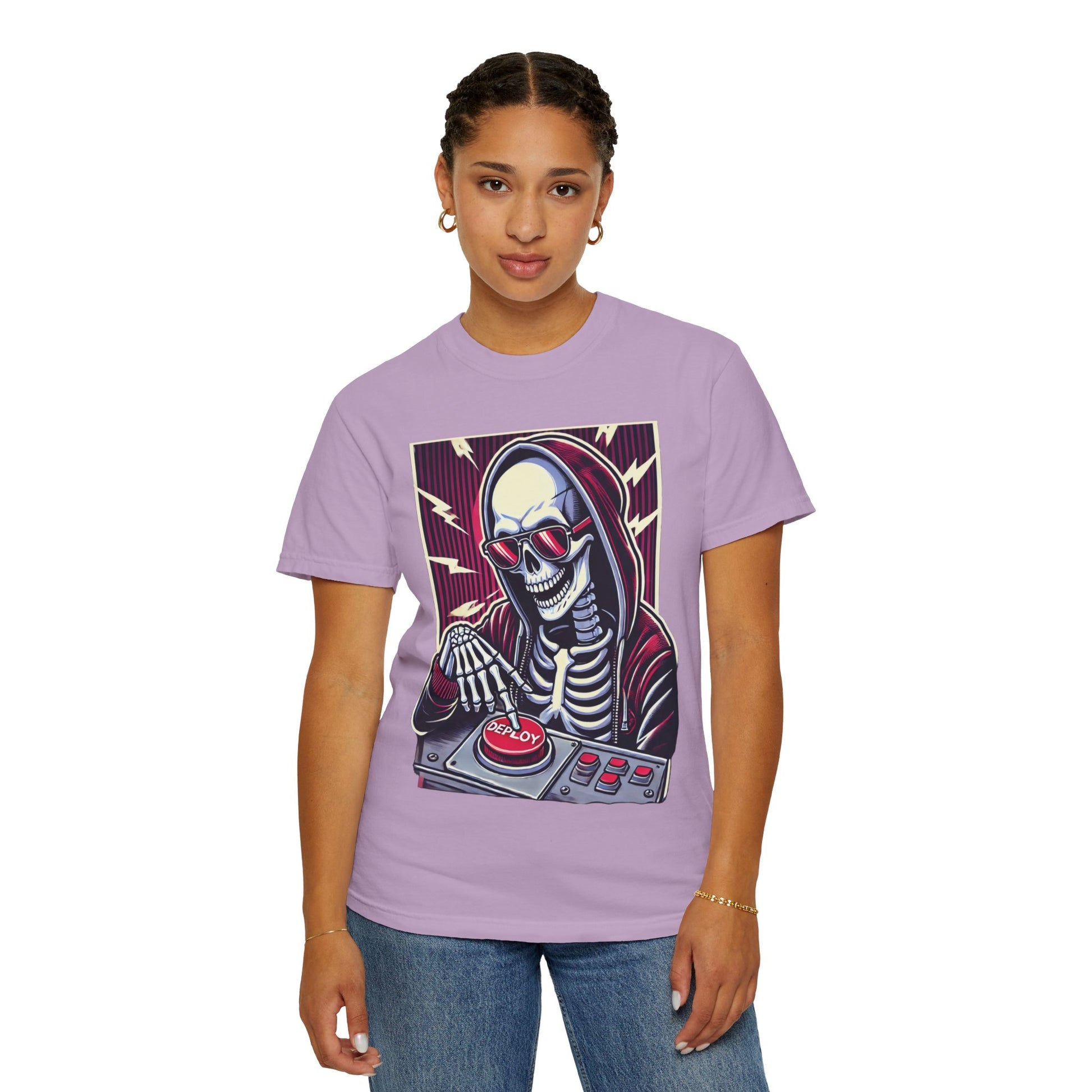 Skeleton Deploying Code T-Shirt