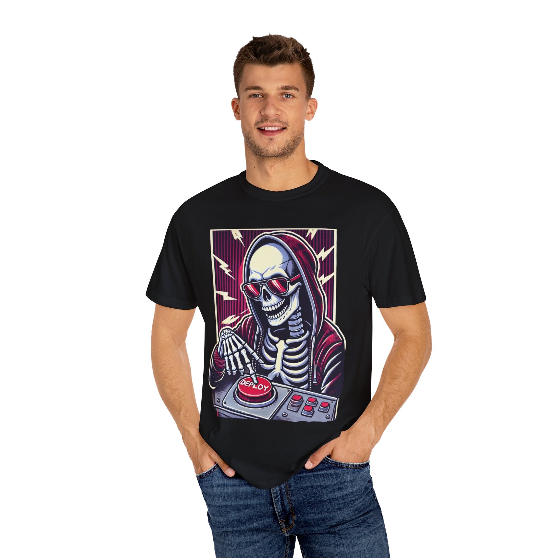 Skeleton Deploying Code T-Shirt