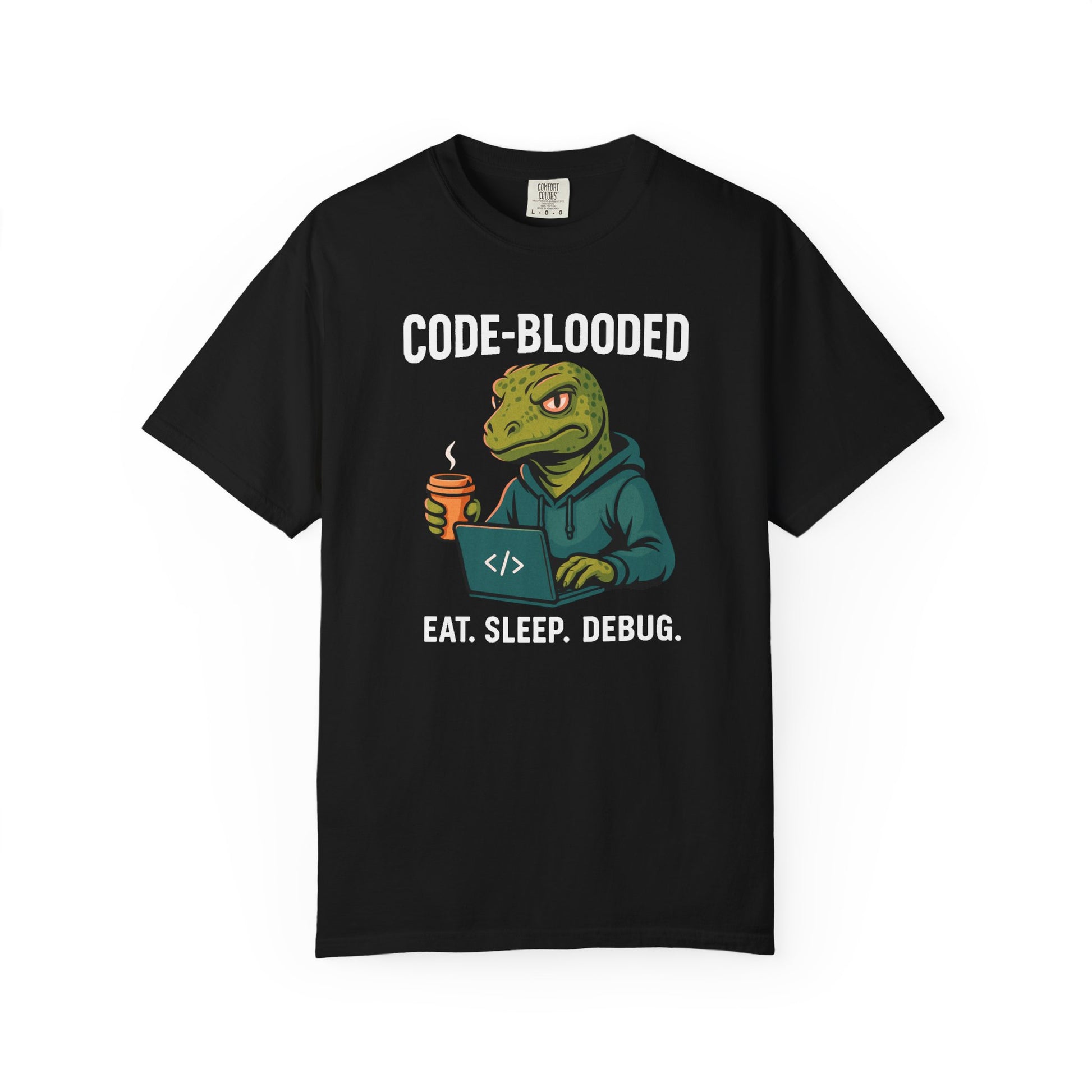 Code-Blooded Reptile Lizard Tech Developer T-shirt