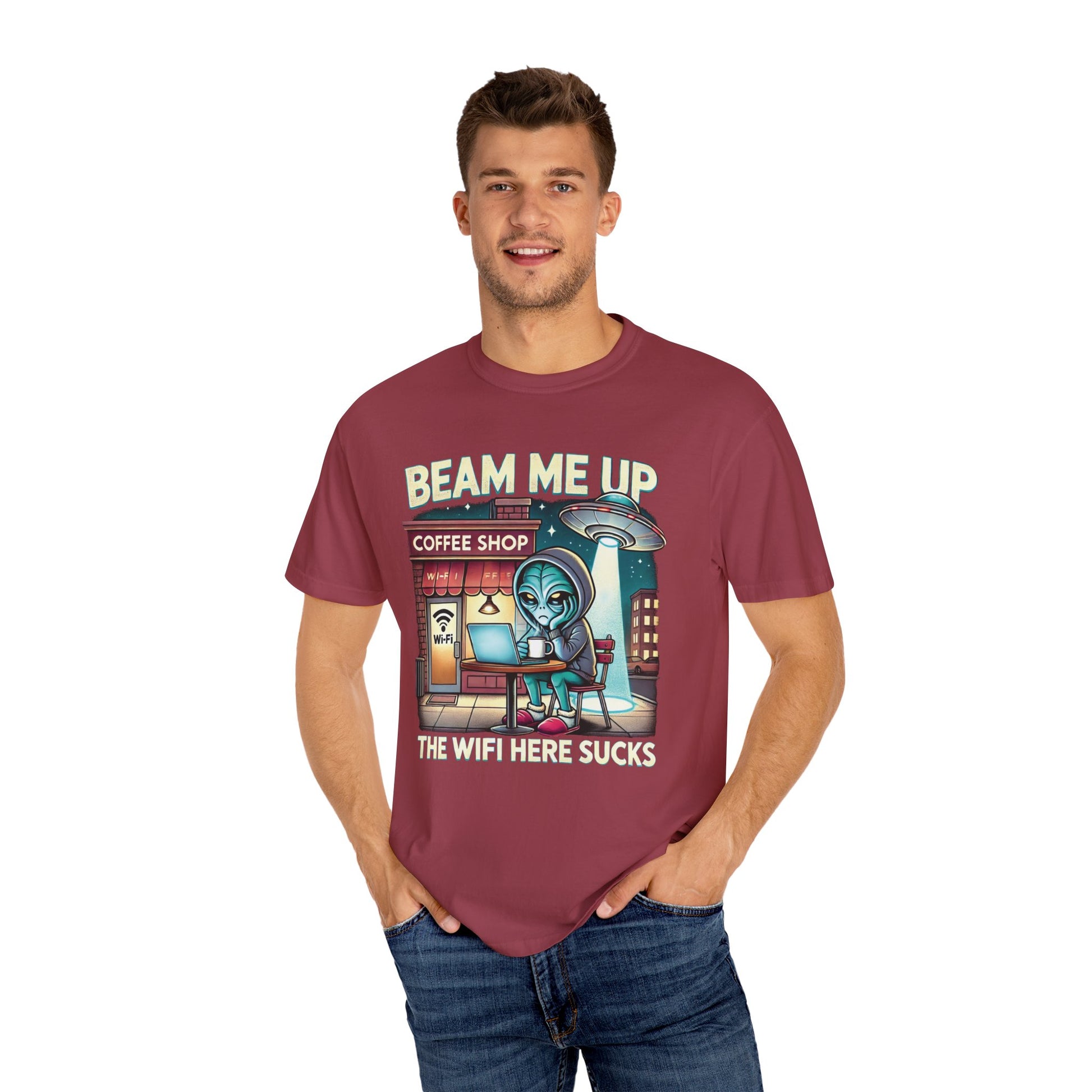 Beam Me Up, The Wifi Sucks Programmer T-Shirt