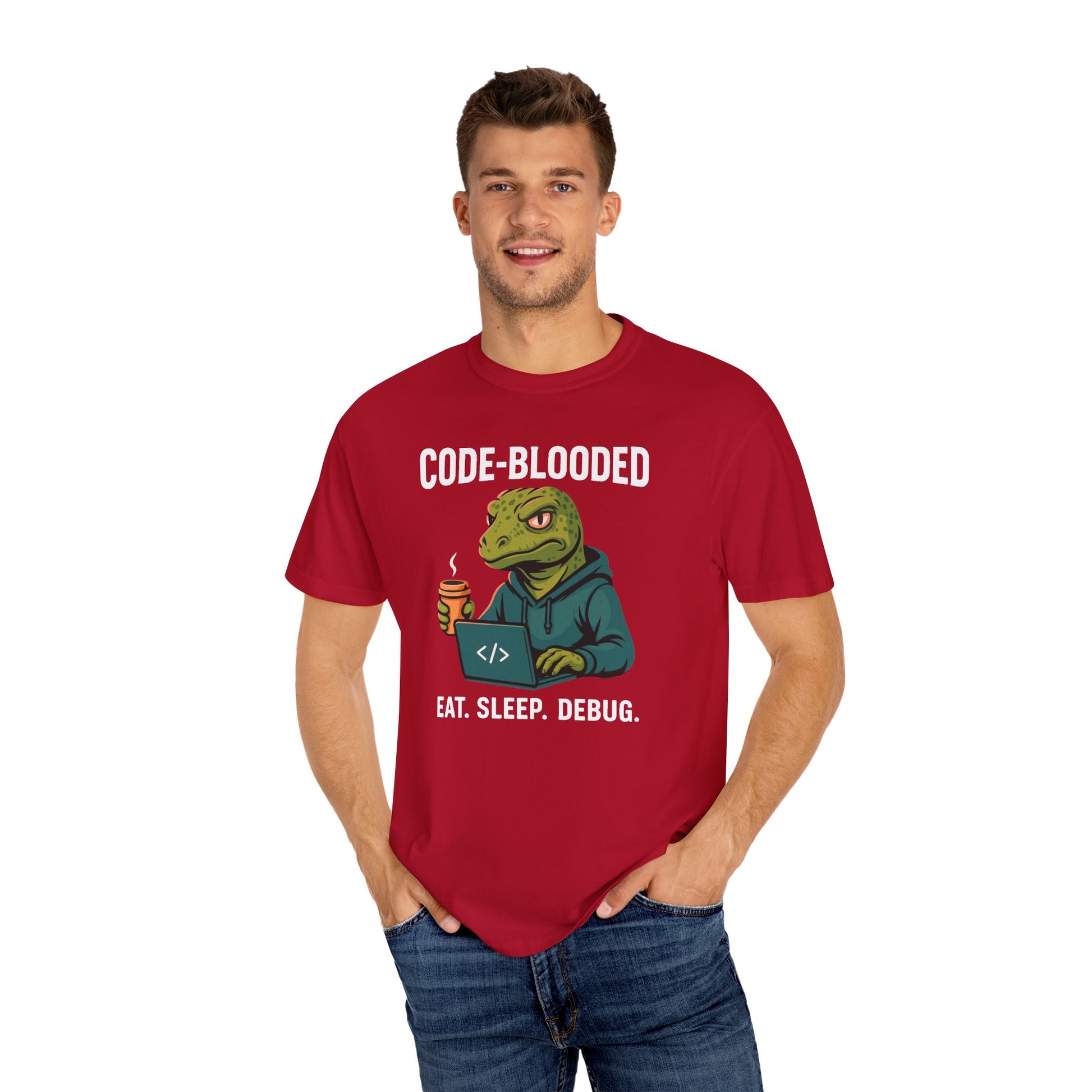 Code-Blooded Reptile Lizard Tech Developer T-shirt