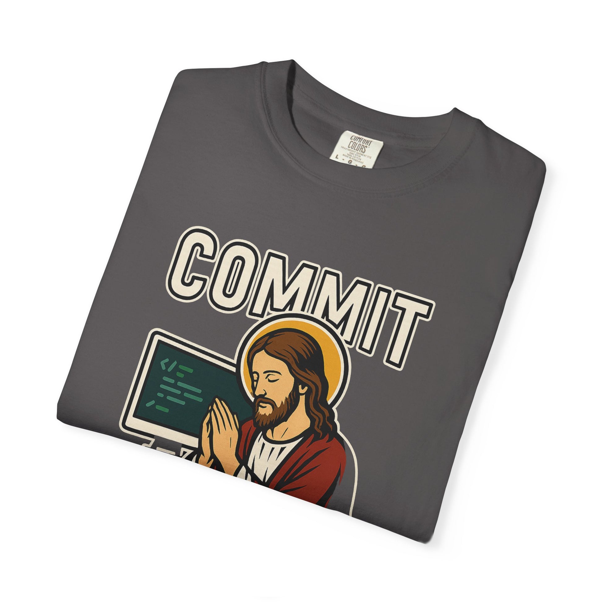 Commit Push Pray Jesus Tech Developer T-shirt