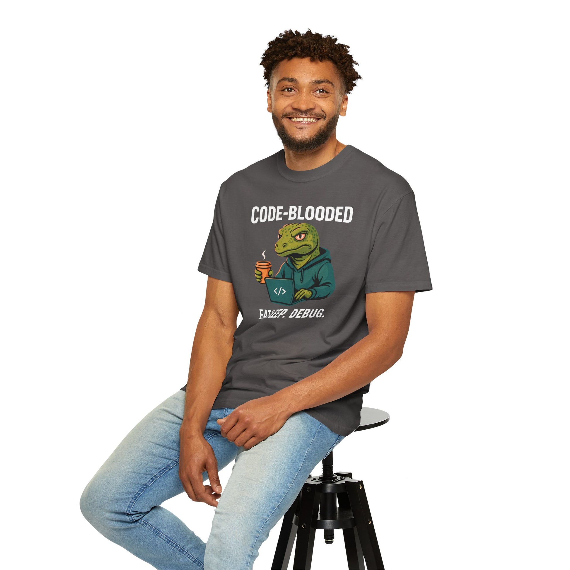 Code-Blooded Reptile Lizard Tech Developer T-shirt
