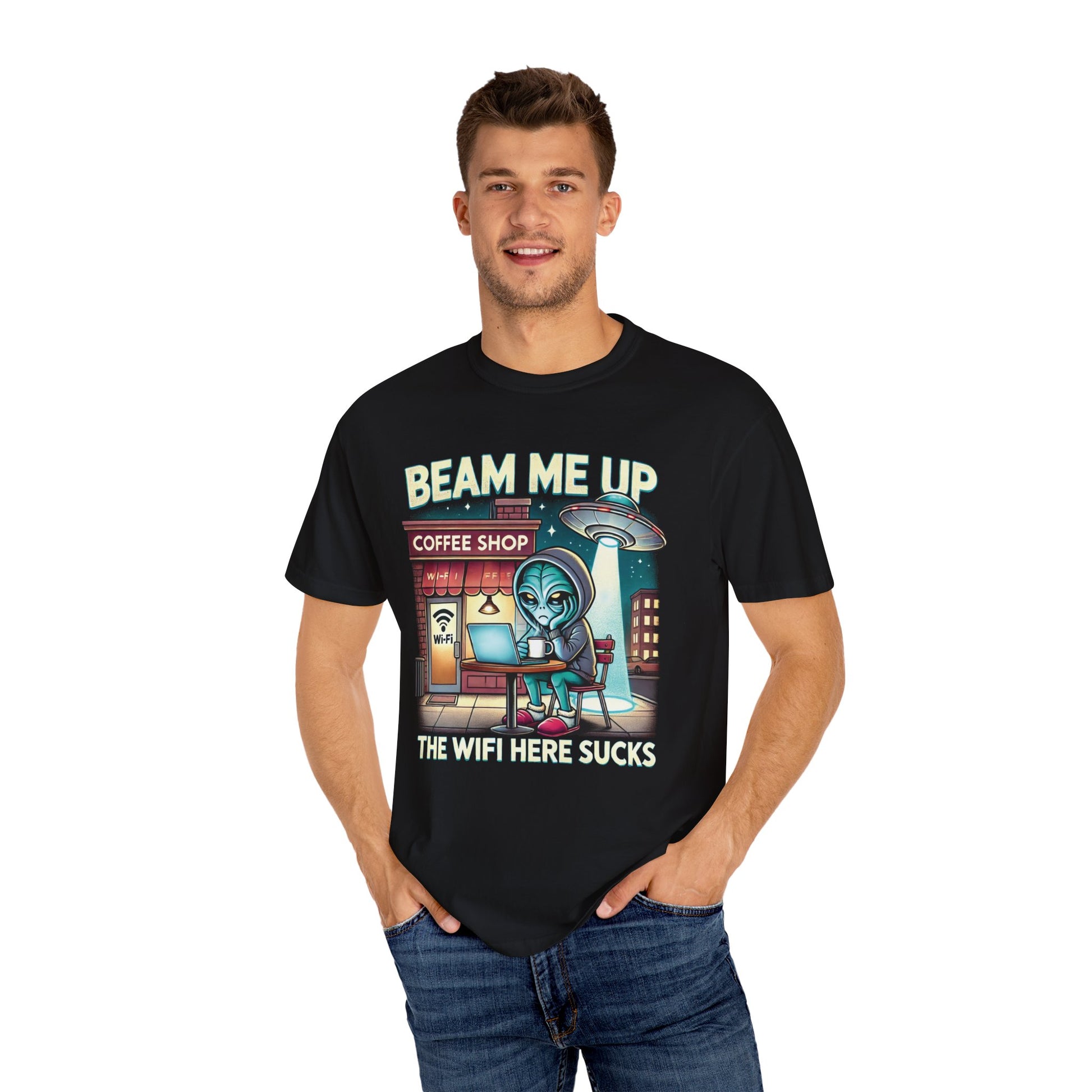 Beam Me Up, The Wifi Sucks Programmer T-Shirt