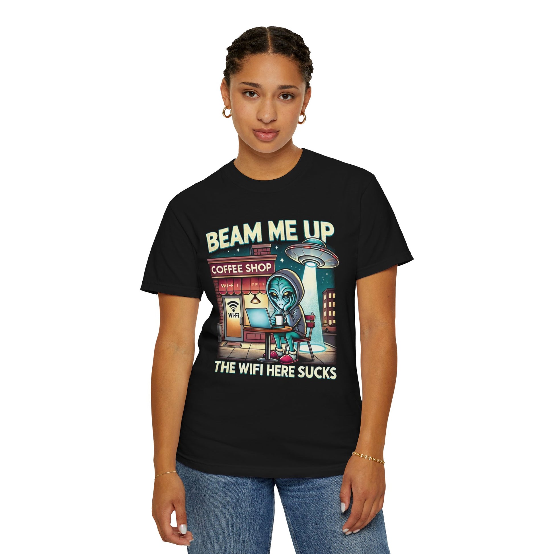 Beam Me Up, The Wifi Sucks Programmer T-Shirt