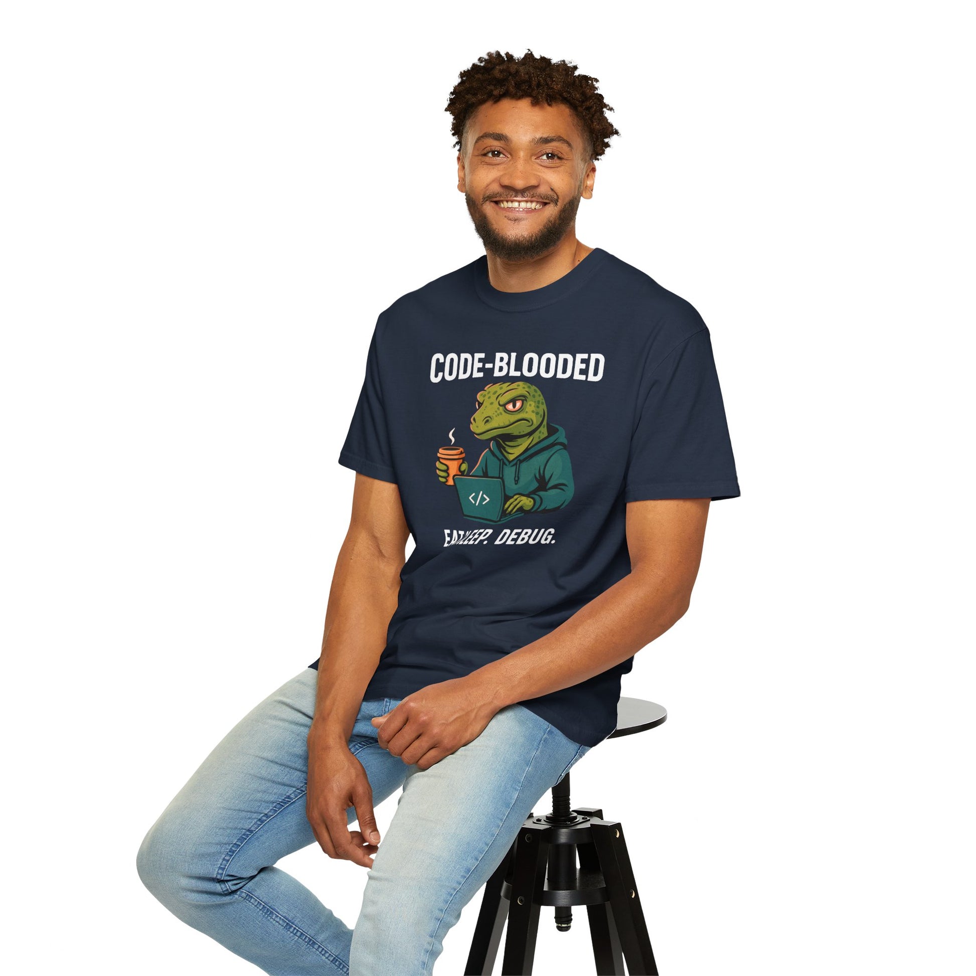 Code-Blooded Reptile Lizard Tech Developer T-shirt