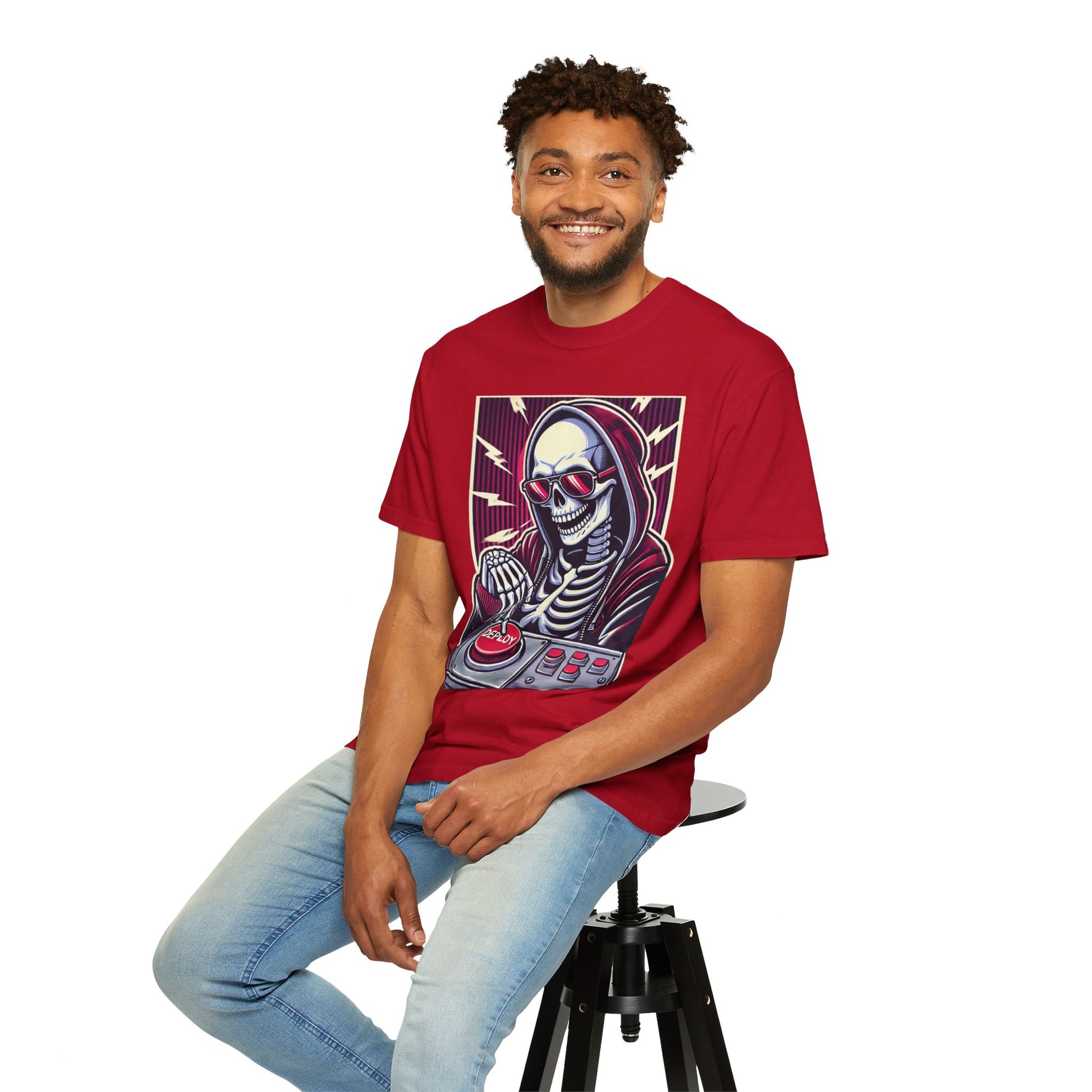 Skeleton Deploying Code T-Shirt