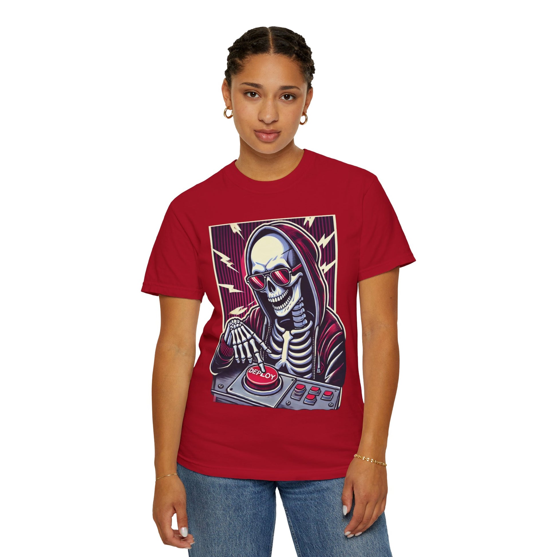 Skeleton Deploying Code T-Shirt