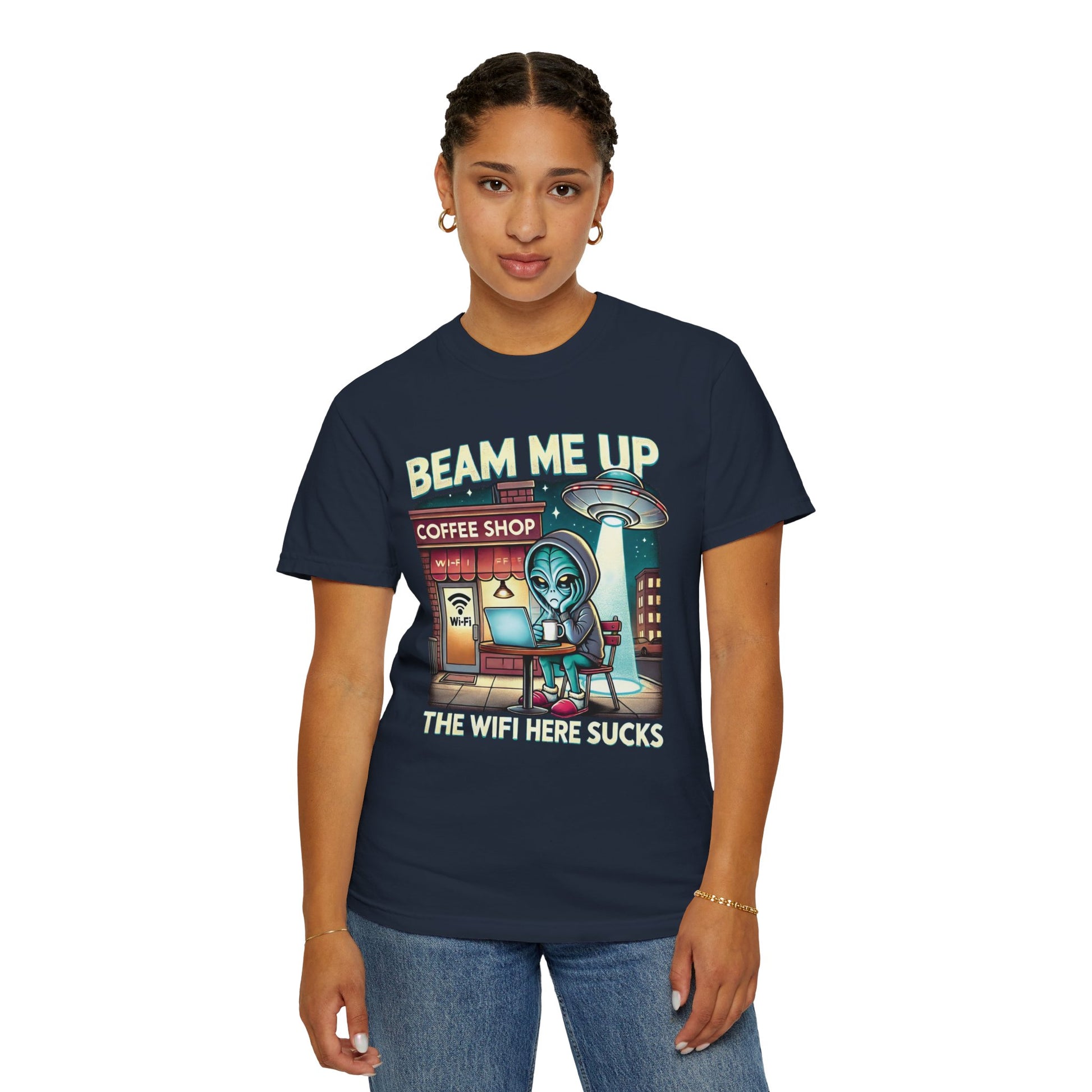 Beam Me Up, The Wifi Sucks Programmer T-Shirt