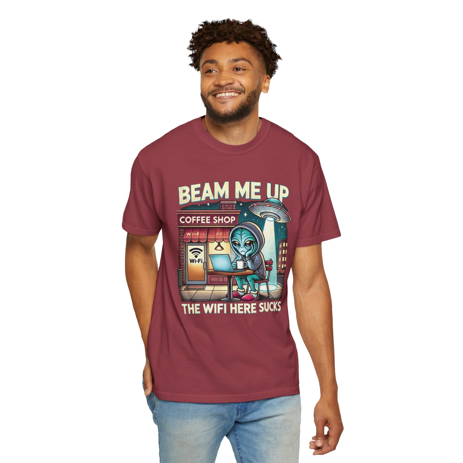 Beam Me Up, The Wifi Sucks Programmer T-Shirt