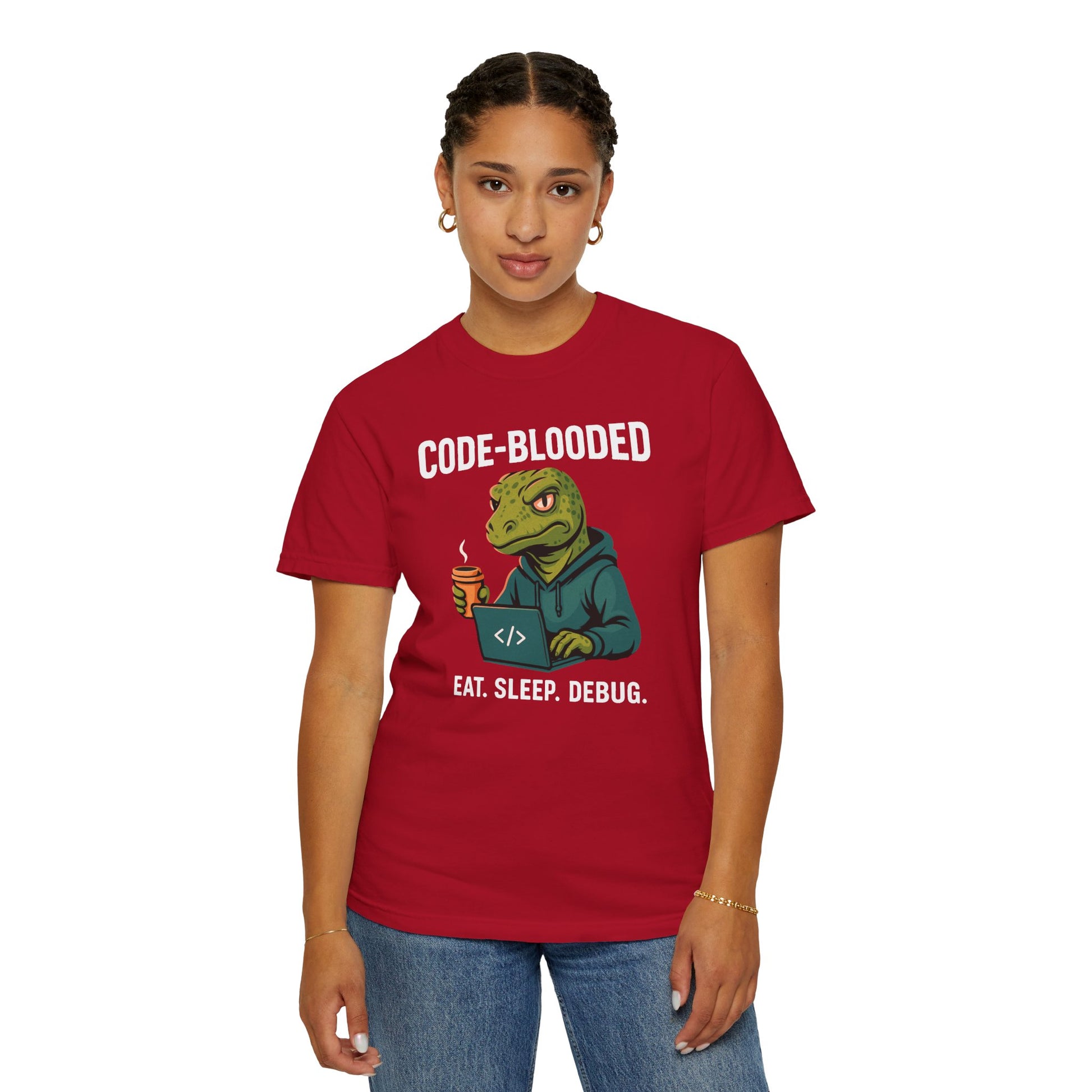 Code-Blooded Reptile Lizard Tech Developer T-shirt