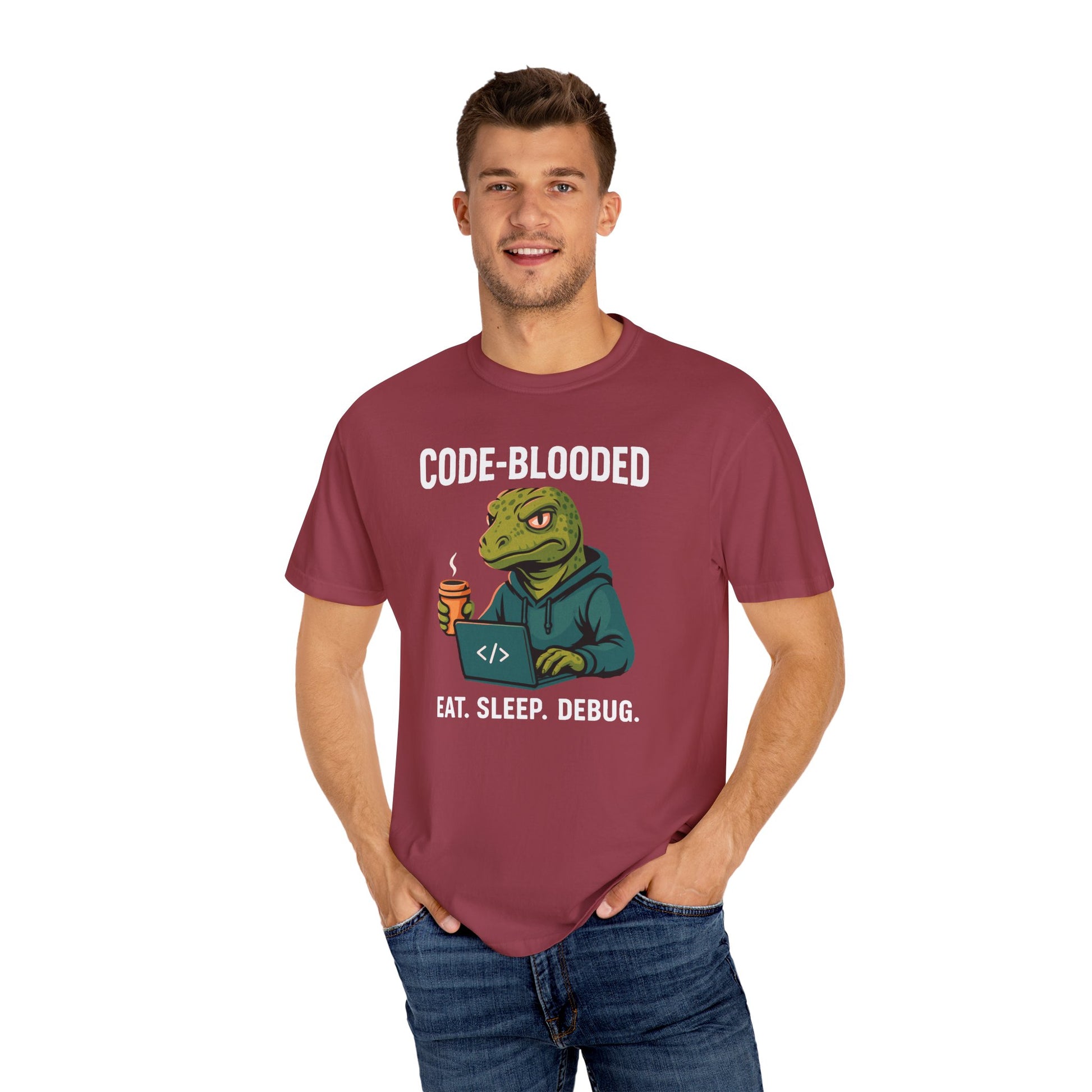Code-Blooded Reptile Lizard Tech Developer T-shirt
