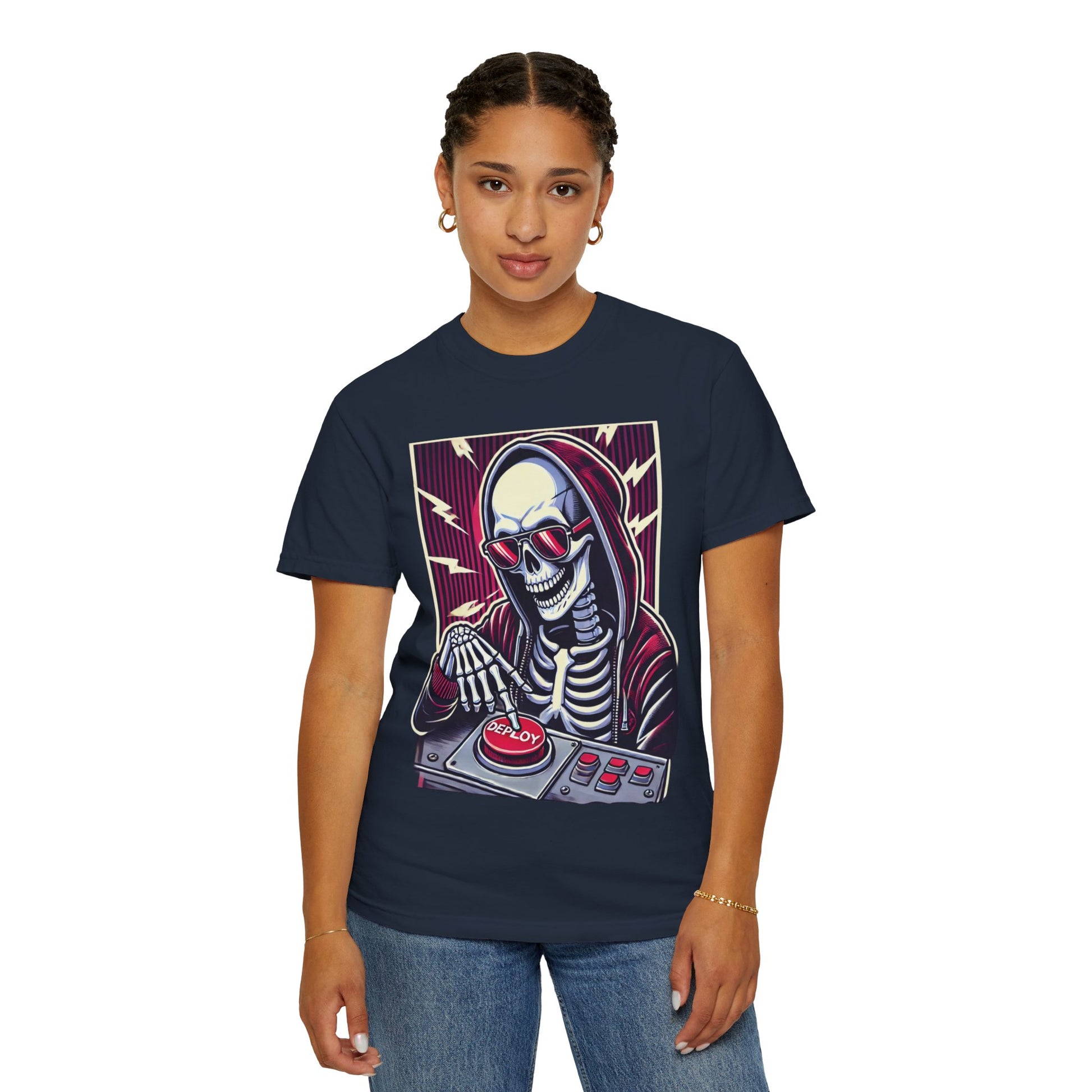 Skeleton Deploying Code T-Shirt