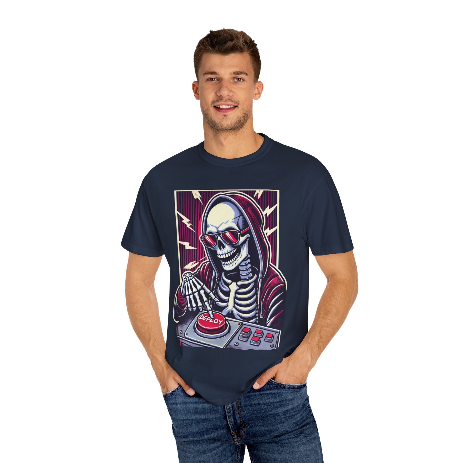 Skeleton Deploying Code T-Shirt