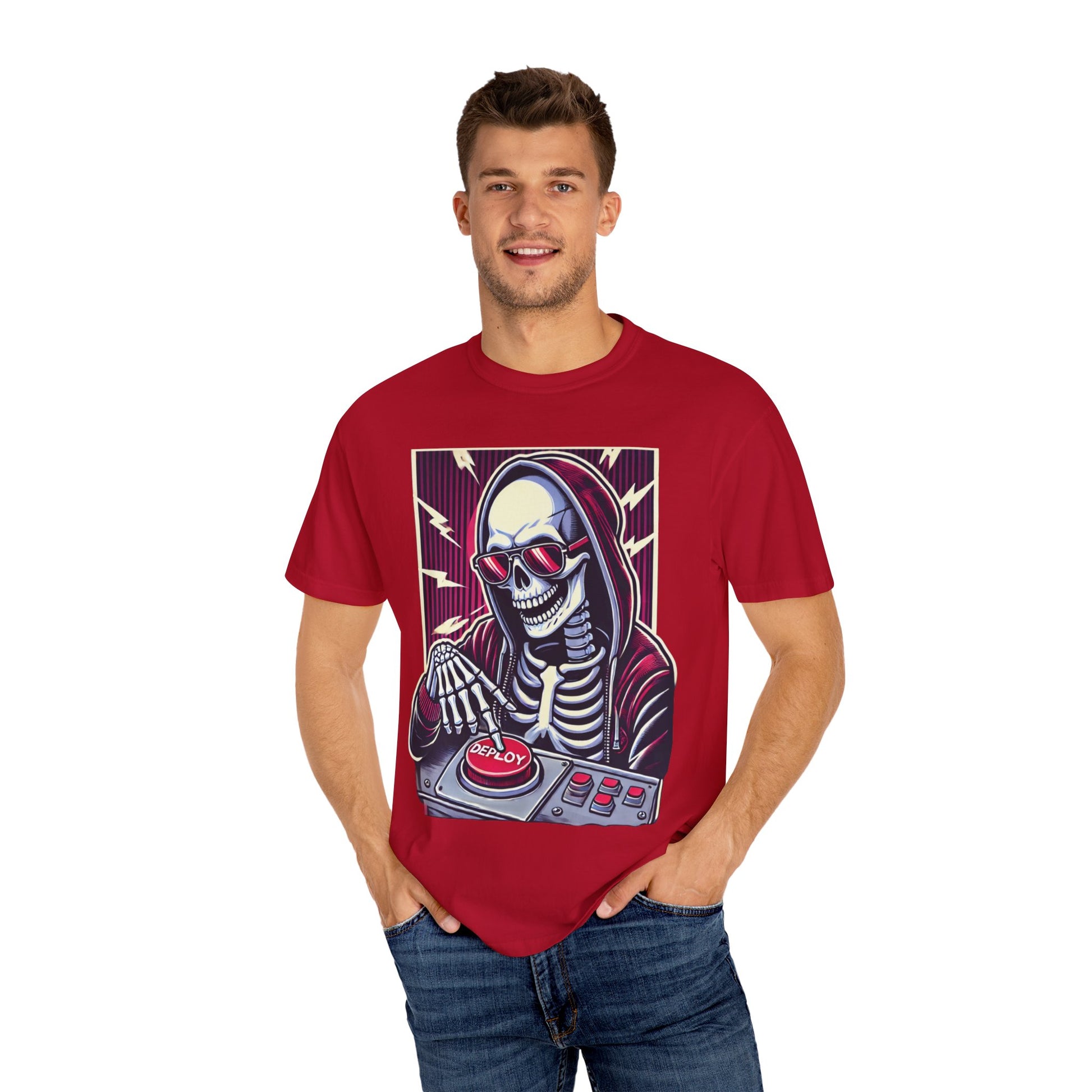 Skeleton Deploying Code T-Shirt