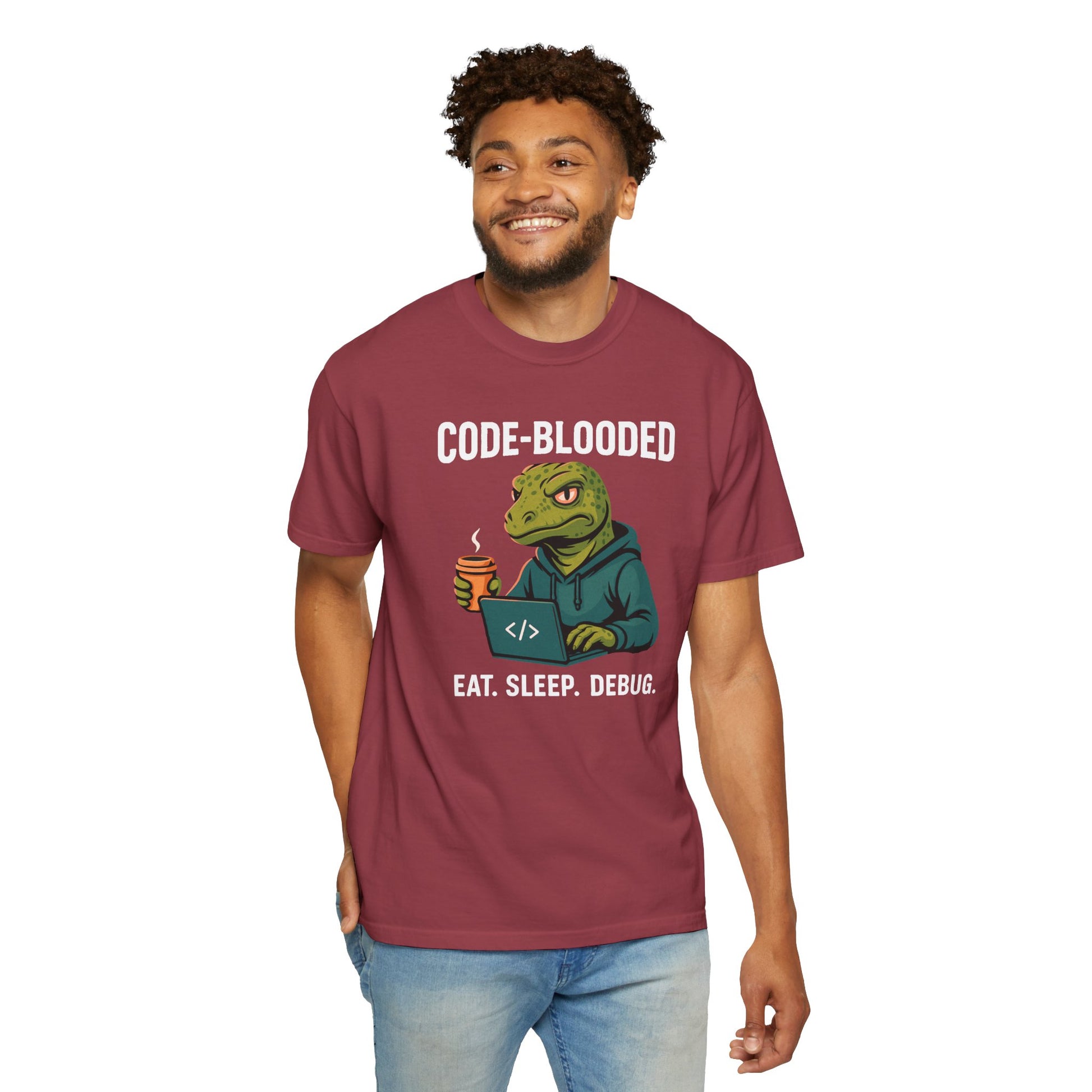 Code-Blooded Reptile Lizard Tech Developer T-shirt