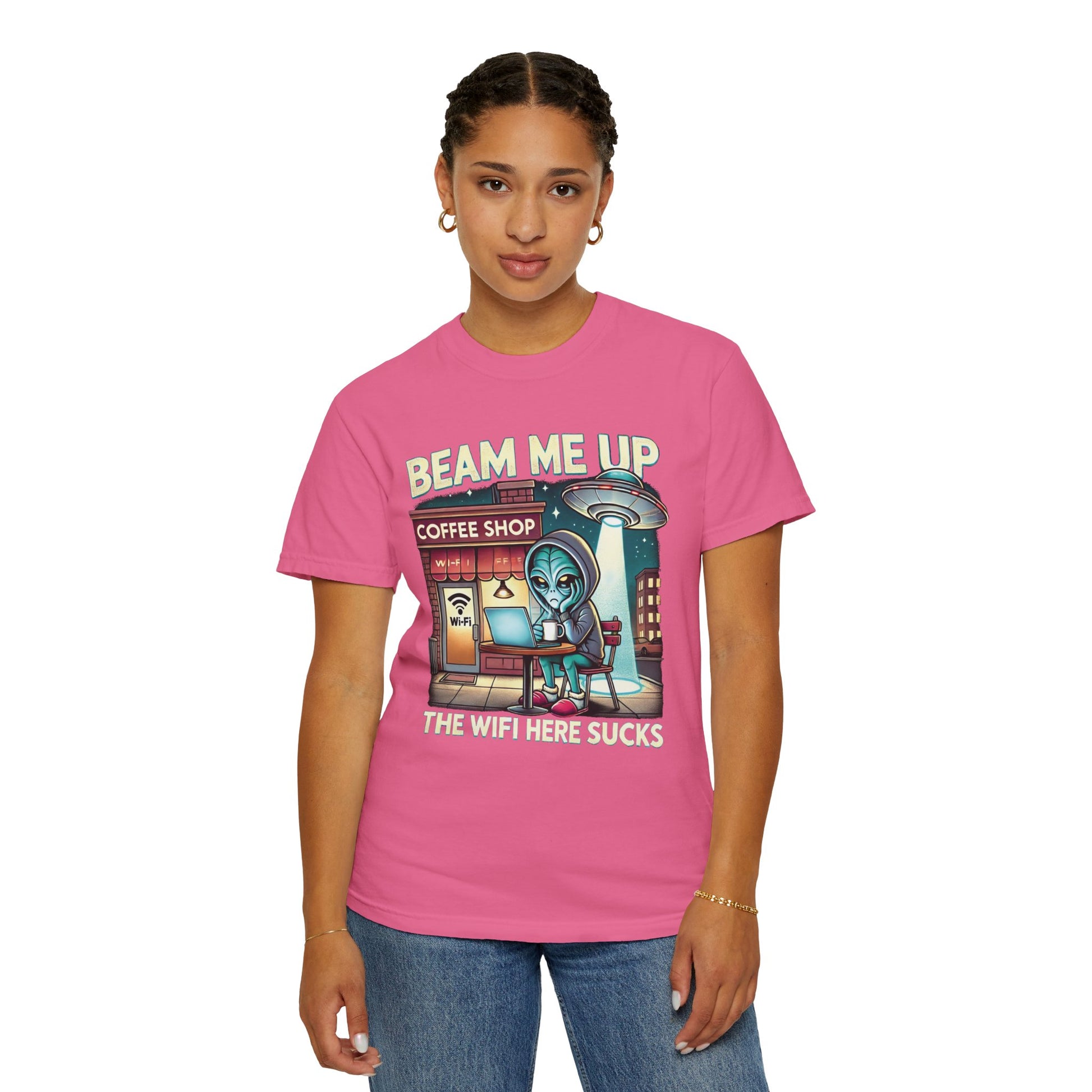Beam Me Up, The Wifi Sucks Programmer T-Shirt