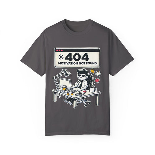 404 Motivation Not Found Developer T-shirt